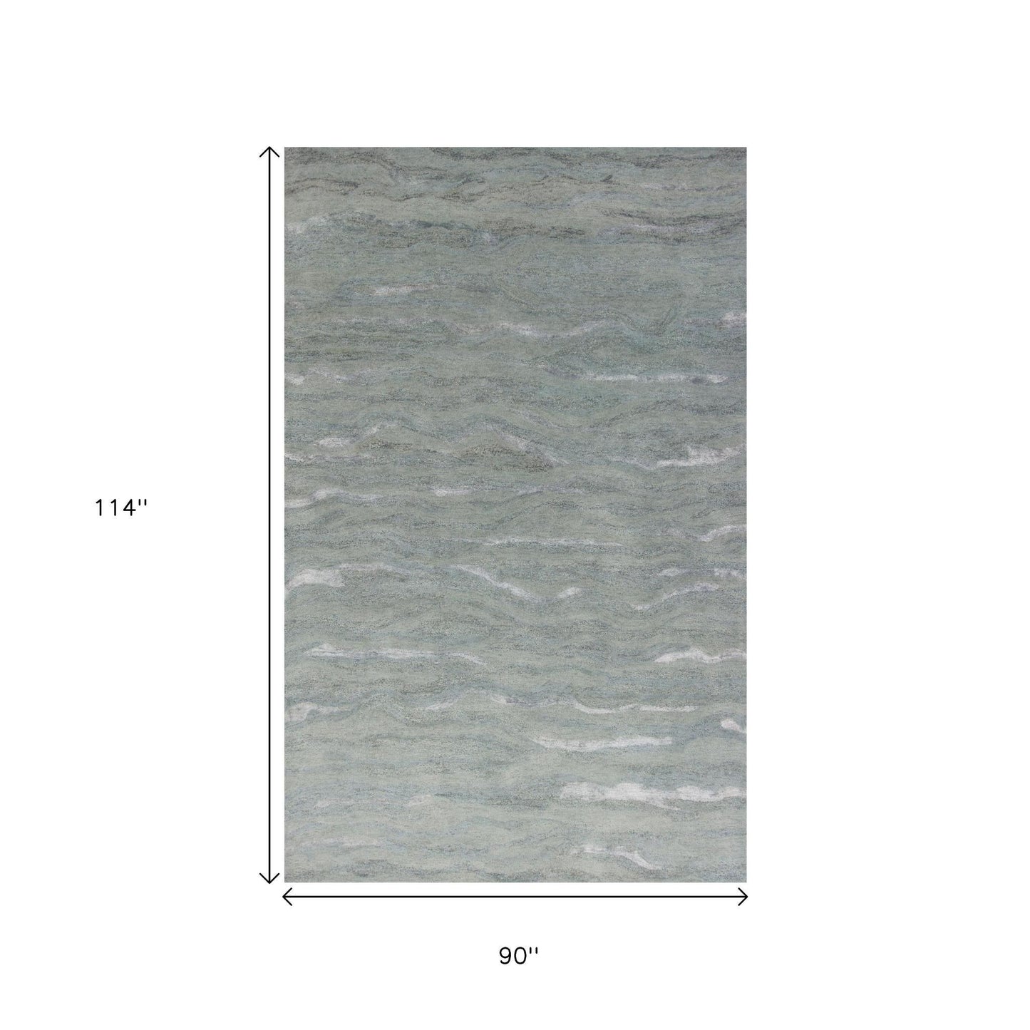 3' X 5' Slate Gray And Ivory Abstract Hand Tufted Area Rug