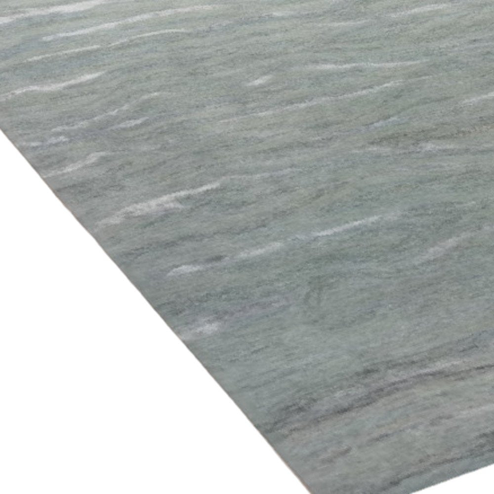 3' X 5' Slate Gray And Ivory Abstract Hand Tufted Area Rug