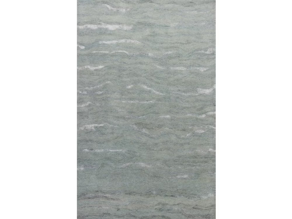 3' X 5' Slate Gray And Ivory Abstract Hand Tufted Area Rug