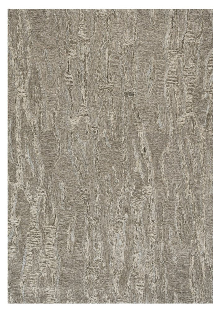 3' X 5' Sand And Gray Abstract Hand Tufted Area Rug