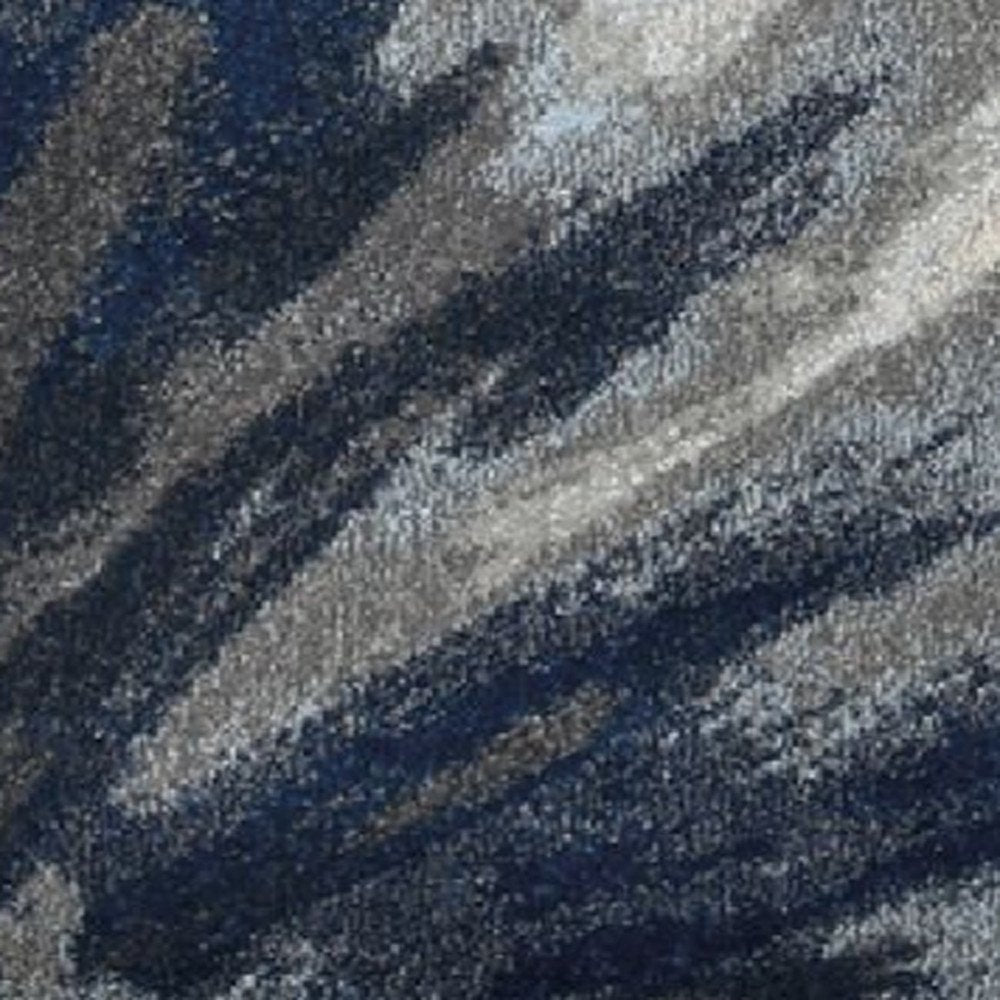 5' X 8' Ivory And Blue Floral Area Rug