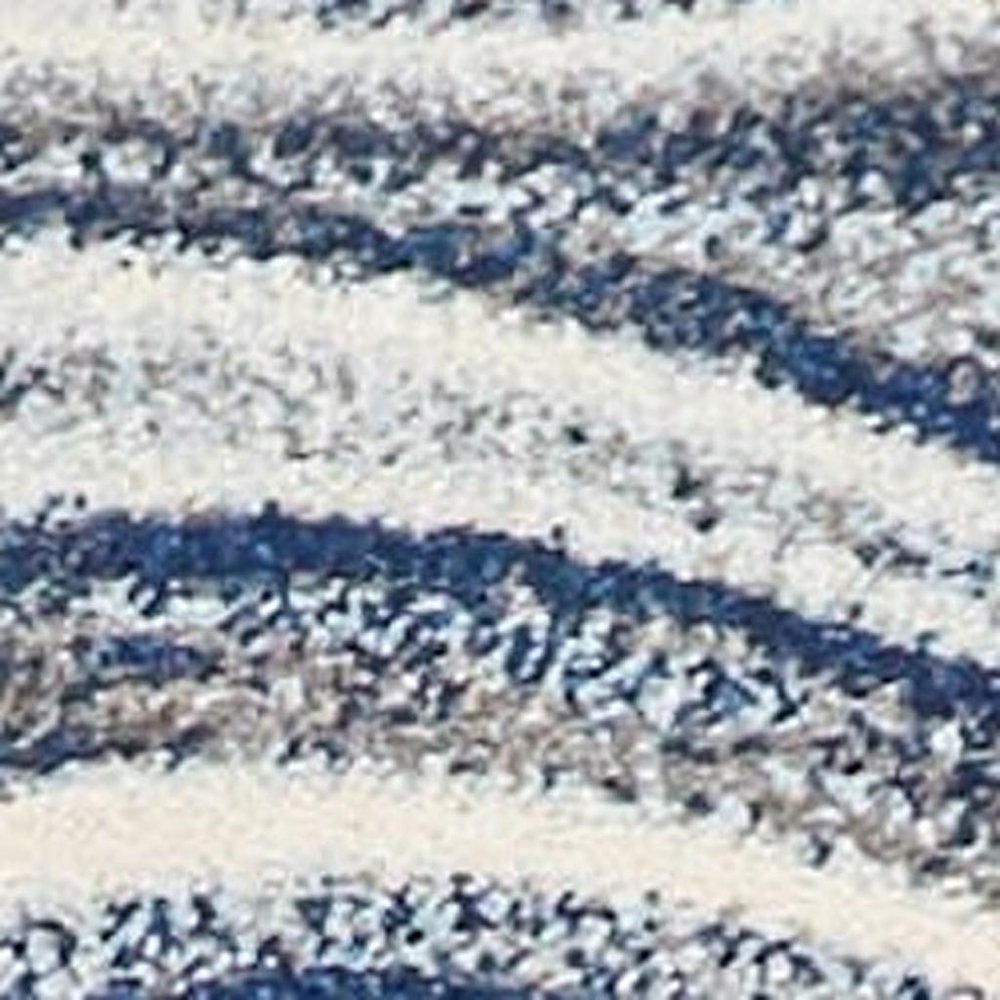 5' X 7' Blue And Beige Abstract Area Rug