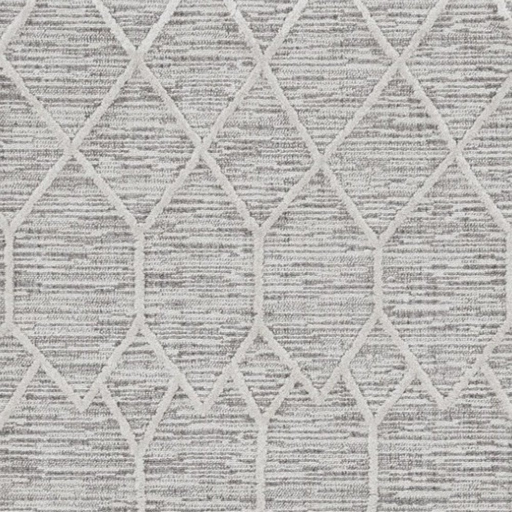 5' X 8' Gray and Ivory Abstract Area Rug
