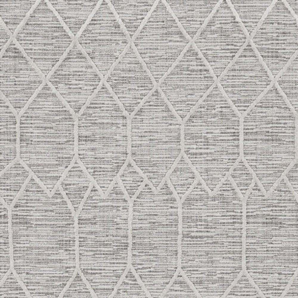 5' X 8' Gray and Ivory Abstract Area Rug