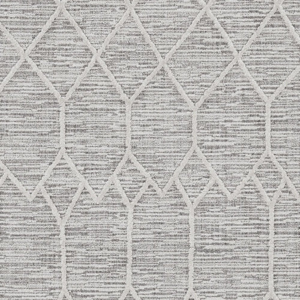5' X 8' Gray and Ivory Abstract Area Rug