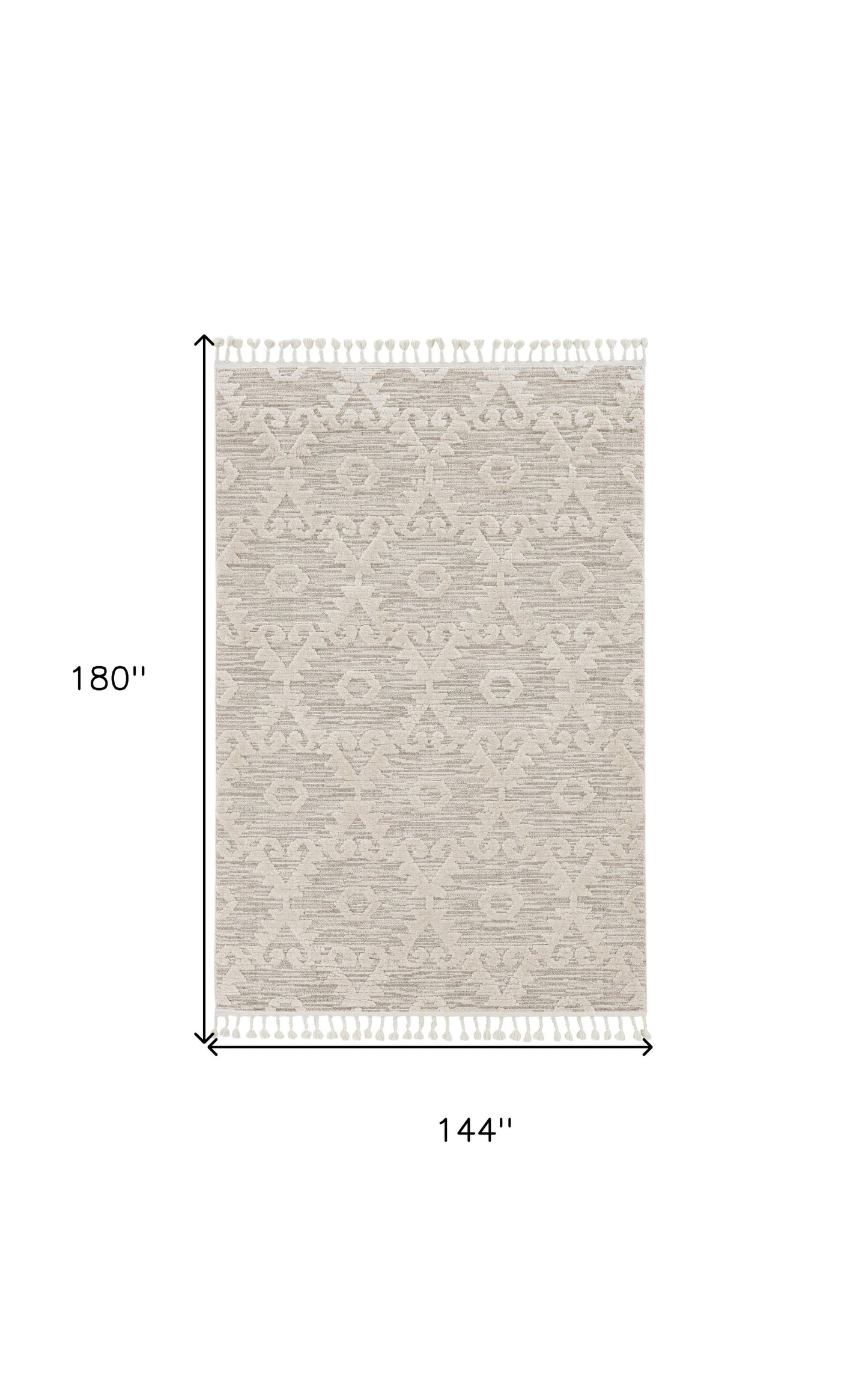 12' X 15' Ivory Beige Area Rug