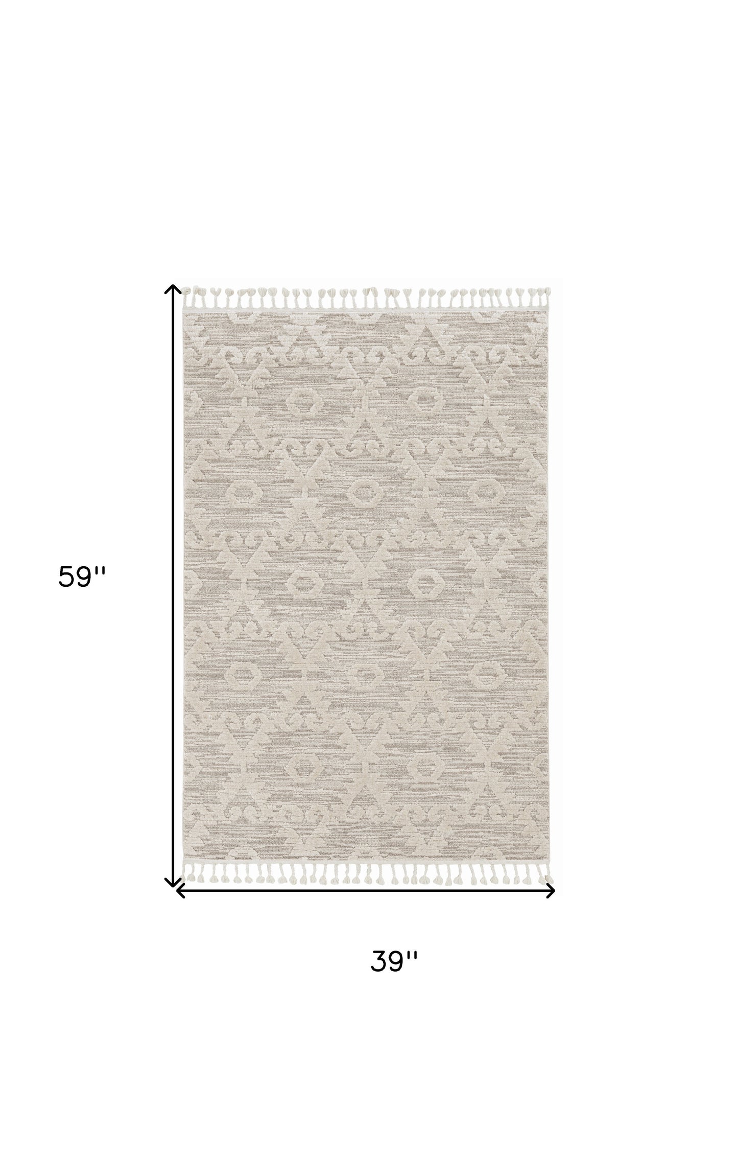 12' X 15' Ivory Beige Area Rug