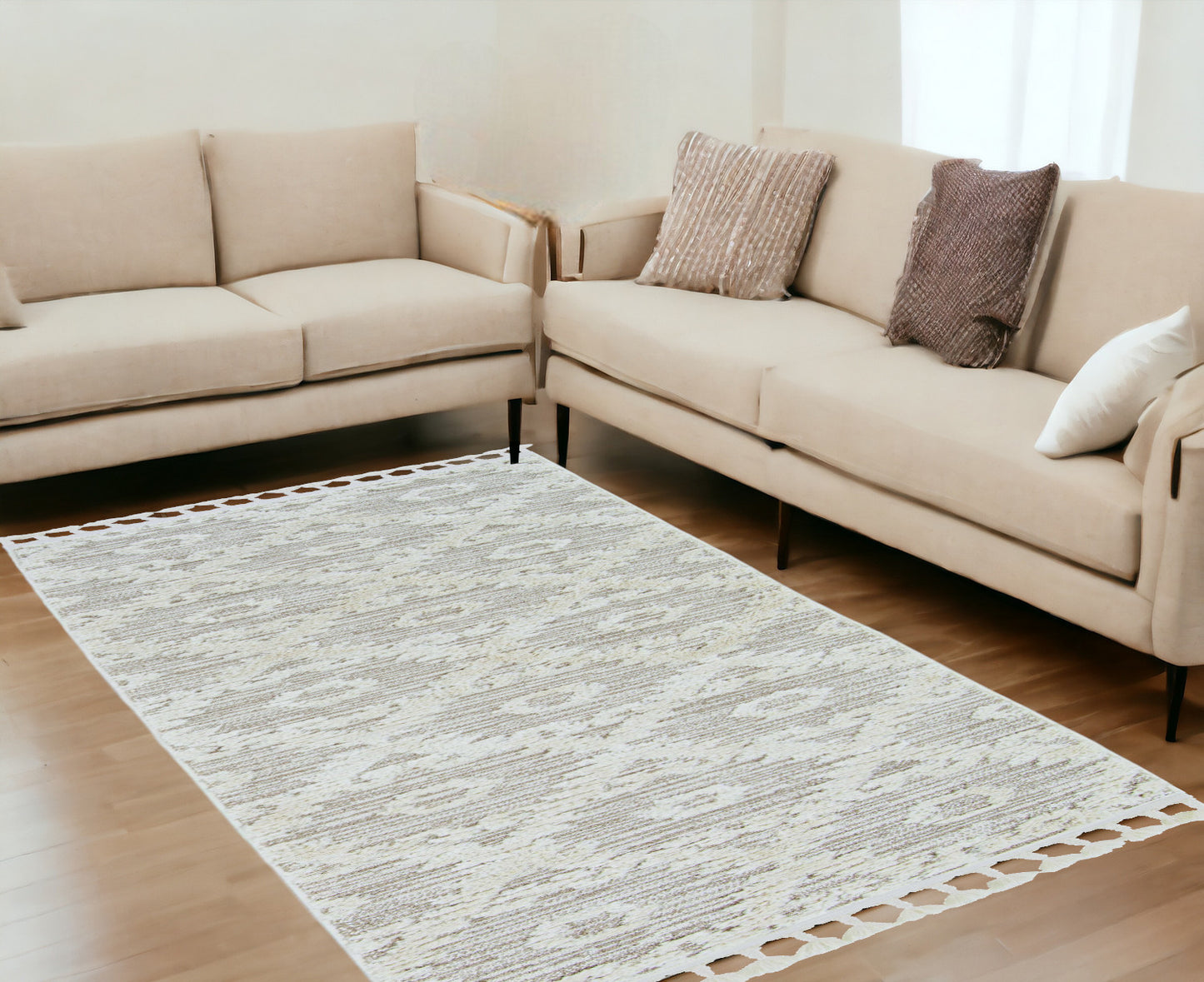 12' X 15' Ivory Beige Area Rug