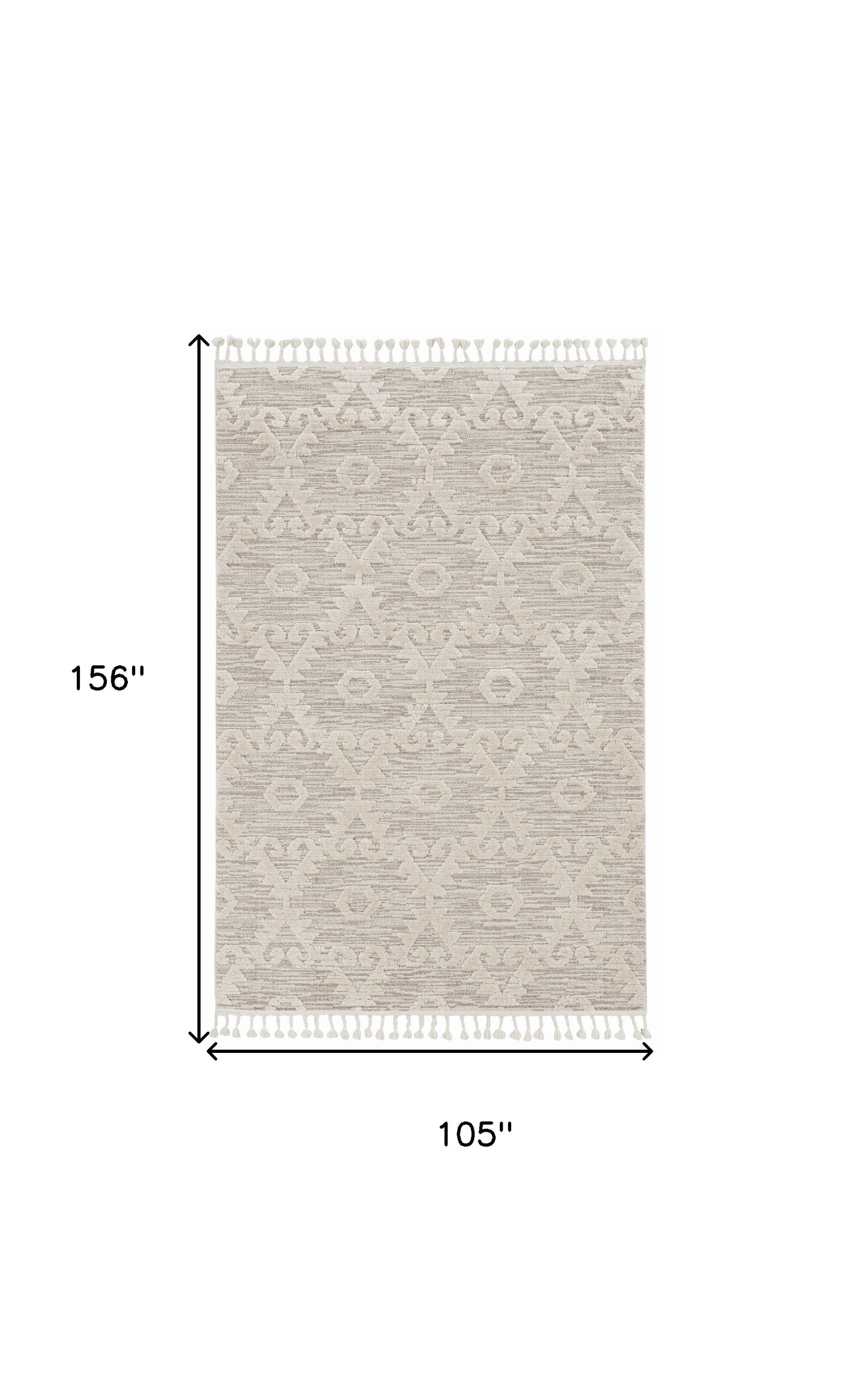12' X 15' Ivory Beige Area Rug