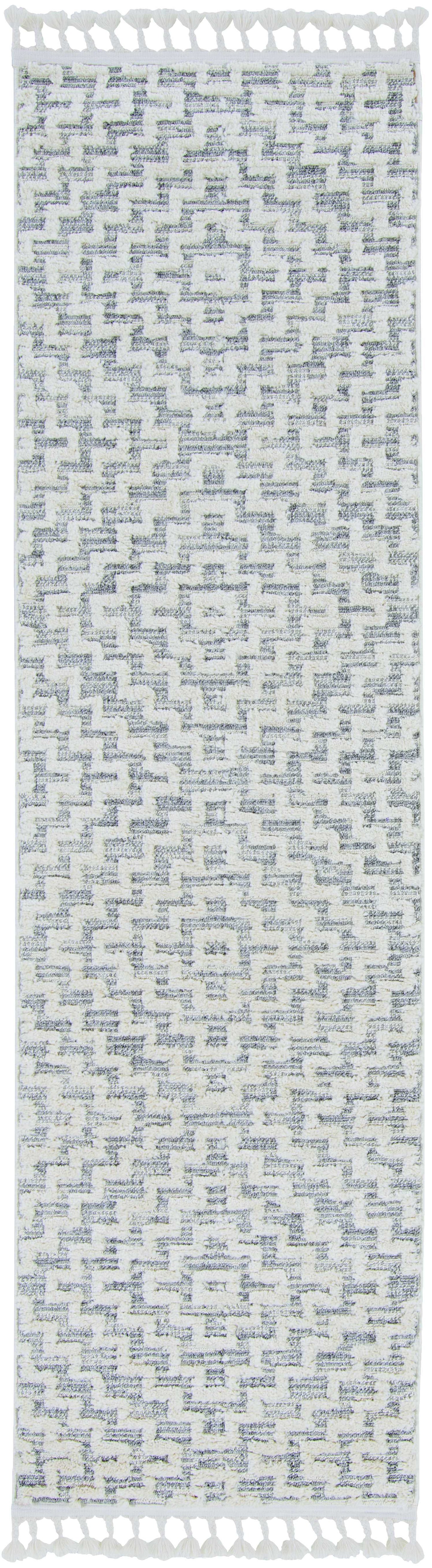 12' X 15' Gray and Ivory Geometric Area Rug