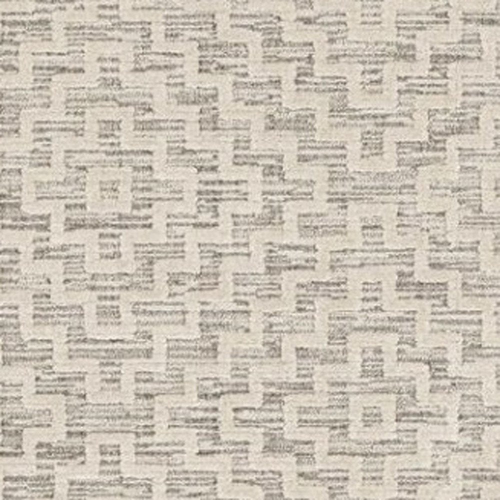 8' X 11' Gray and Ivory Geometric Area Rug