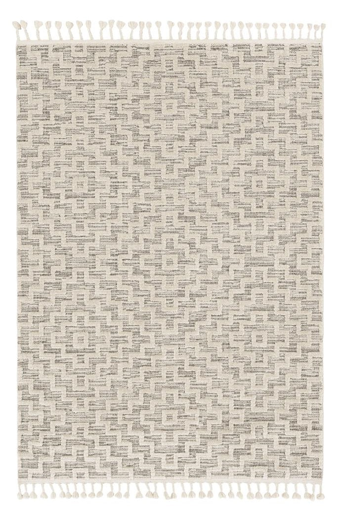 12' X 15' Gray and Ivory Geometric Area Rug