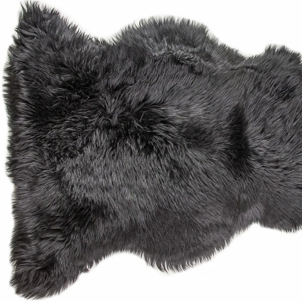 2' X 3' Black Shag Area Rug