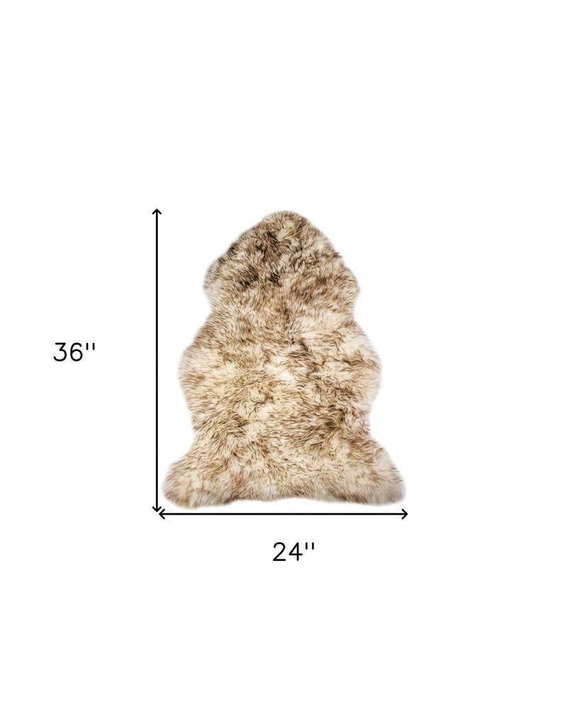 2' X 3' Cream Shag Area Rug