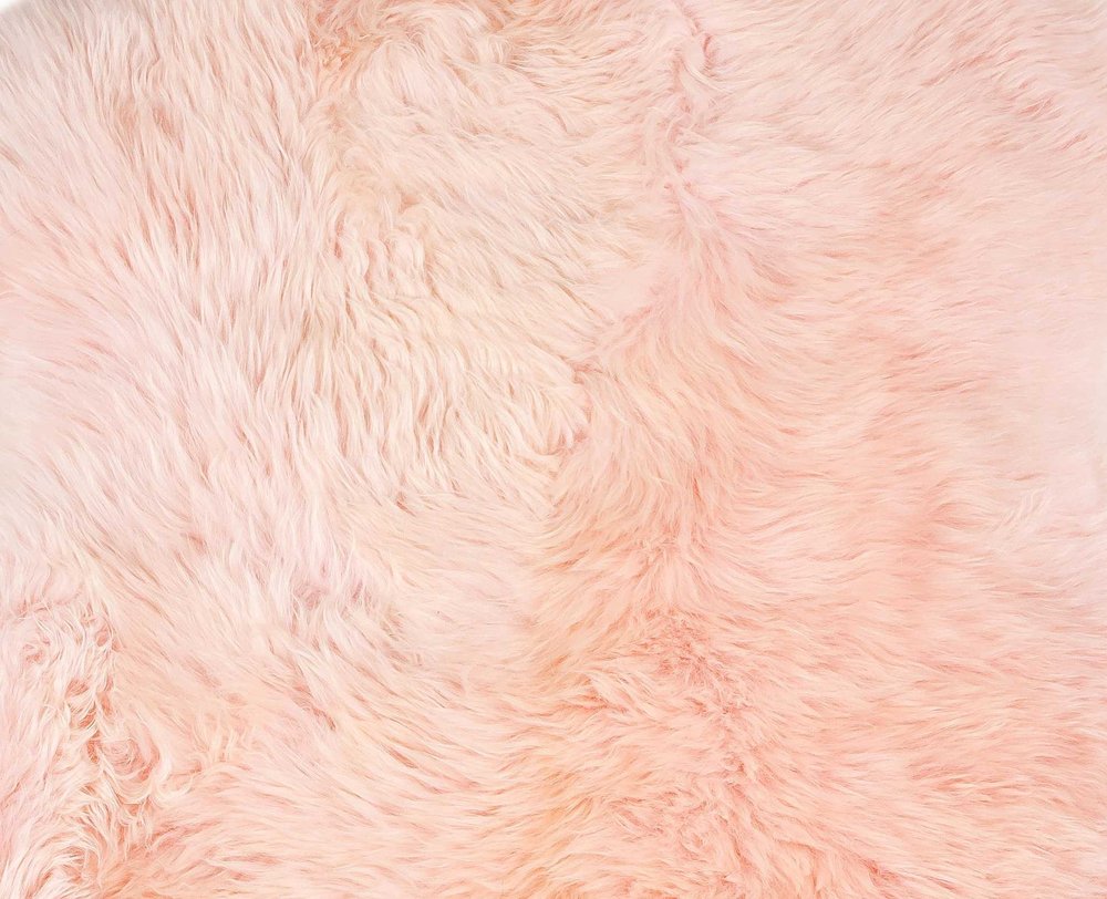 2' X 3' Rose New Zealand Natural Shearling Sheepskin Rug