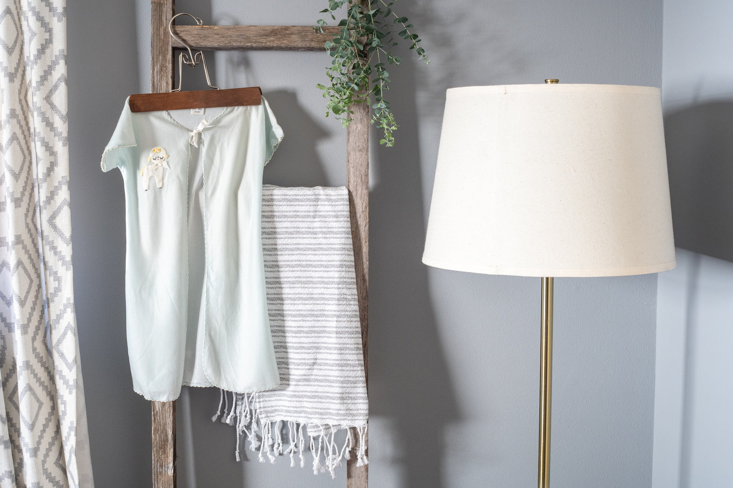 60" X 15" Gray Wood Hanging Dimensional Sculpture