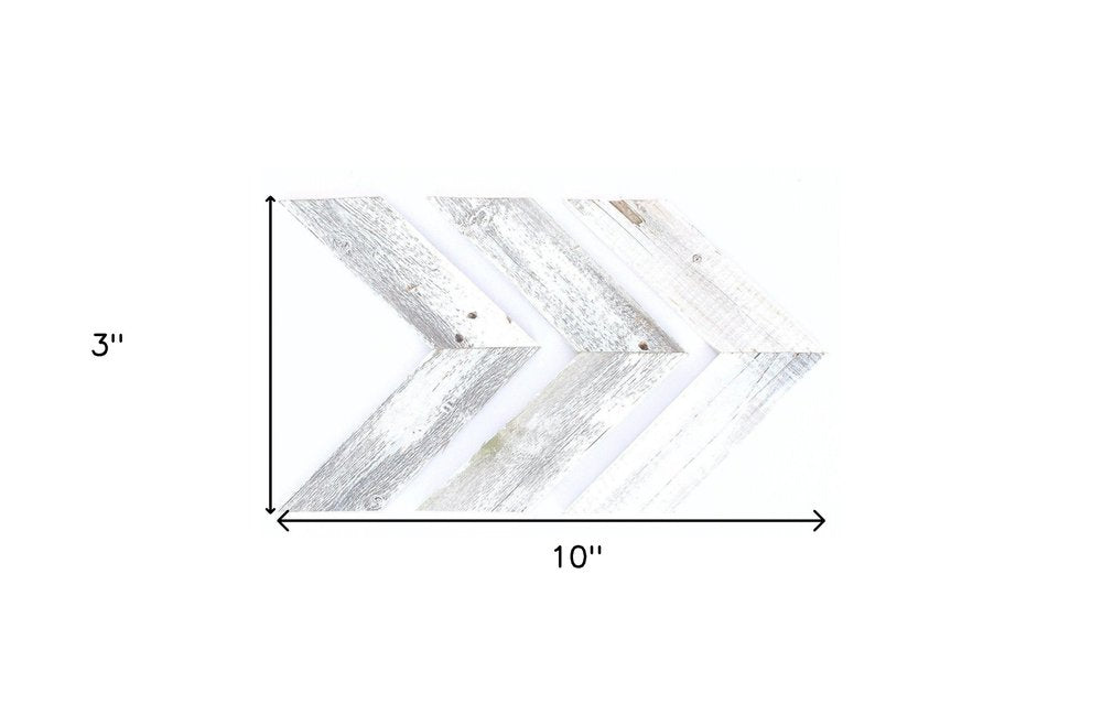 Set of Three White Wood Novelty Hanging Dimensional Sculpture