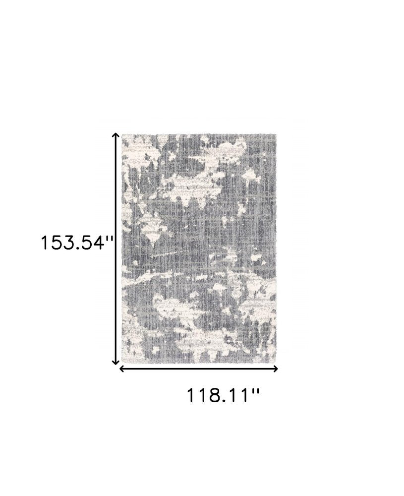 2' X 8' Grey And Ivory Grey Matter Runner Rug