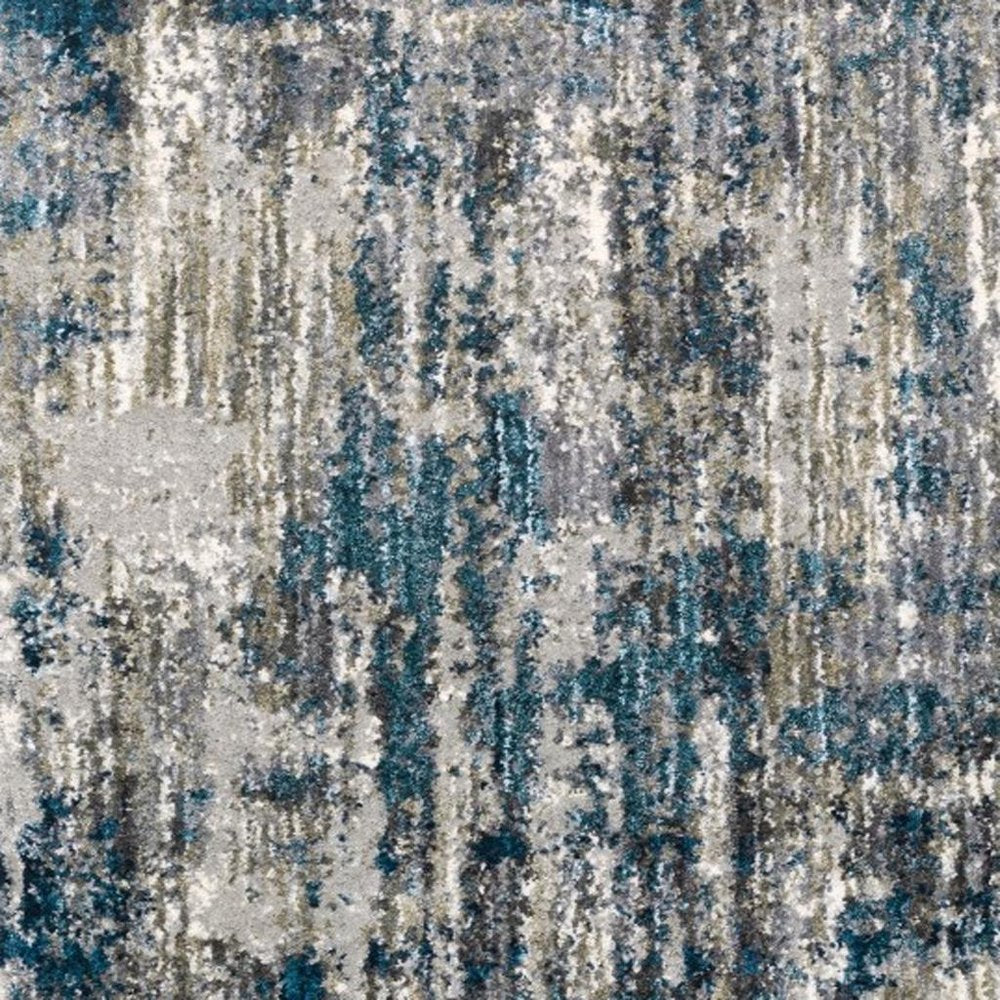 5' X 8' Grey And Blue Grey Skies Area Rug