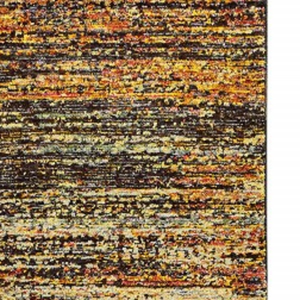 5' X 8' Gold And Slate Abstract Area Rug