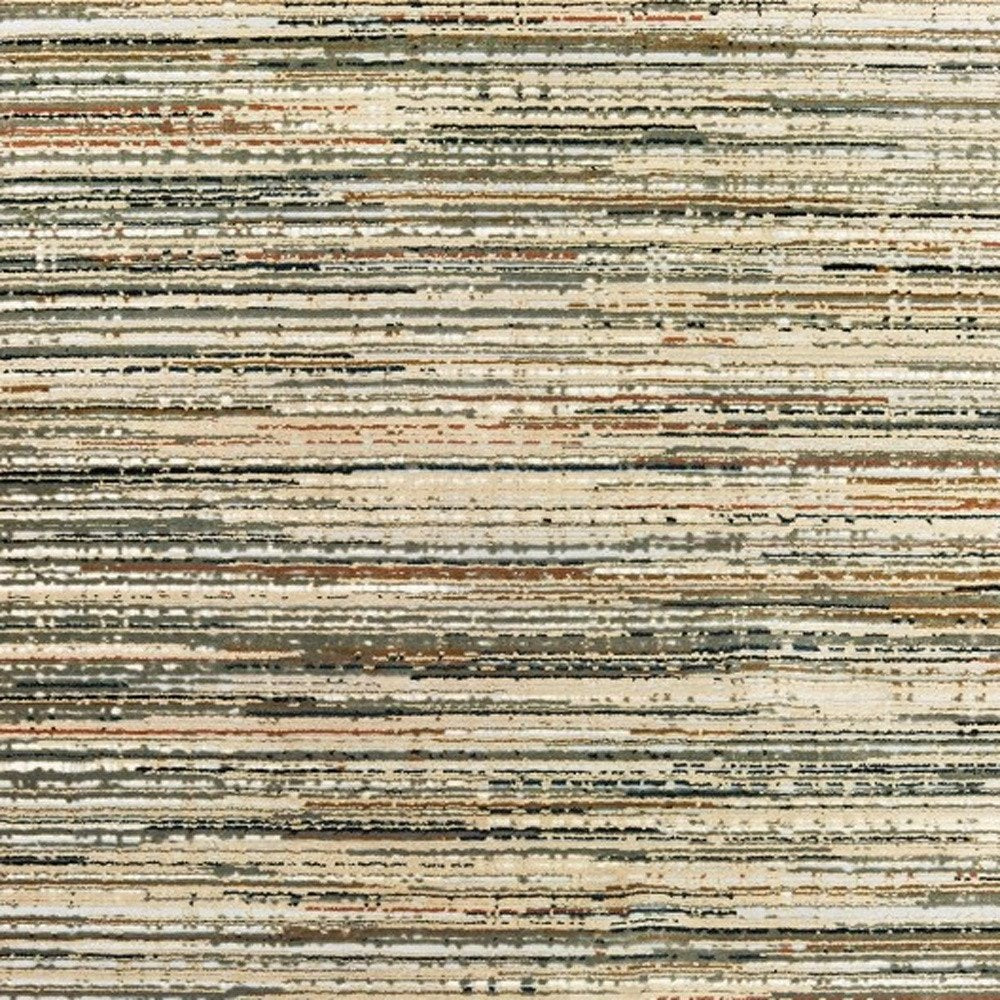 5' X 8' Ivory And Sage Abstract Area Rug