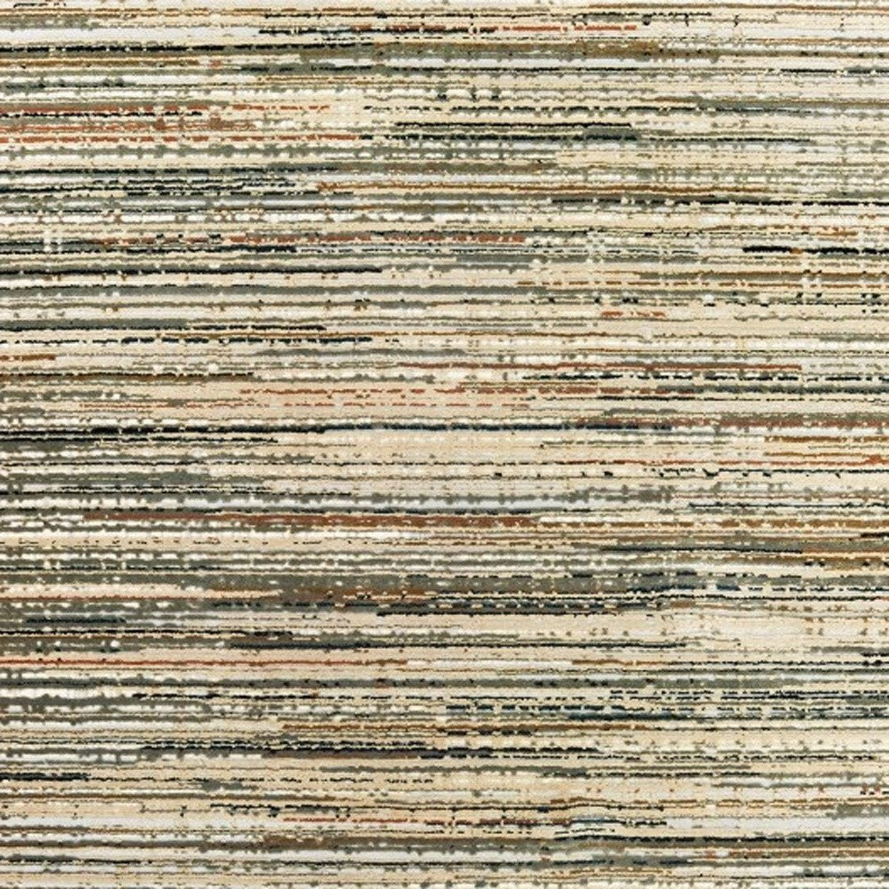 5' X 8' Ivory And Sage Abstract Area Rug