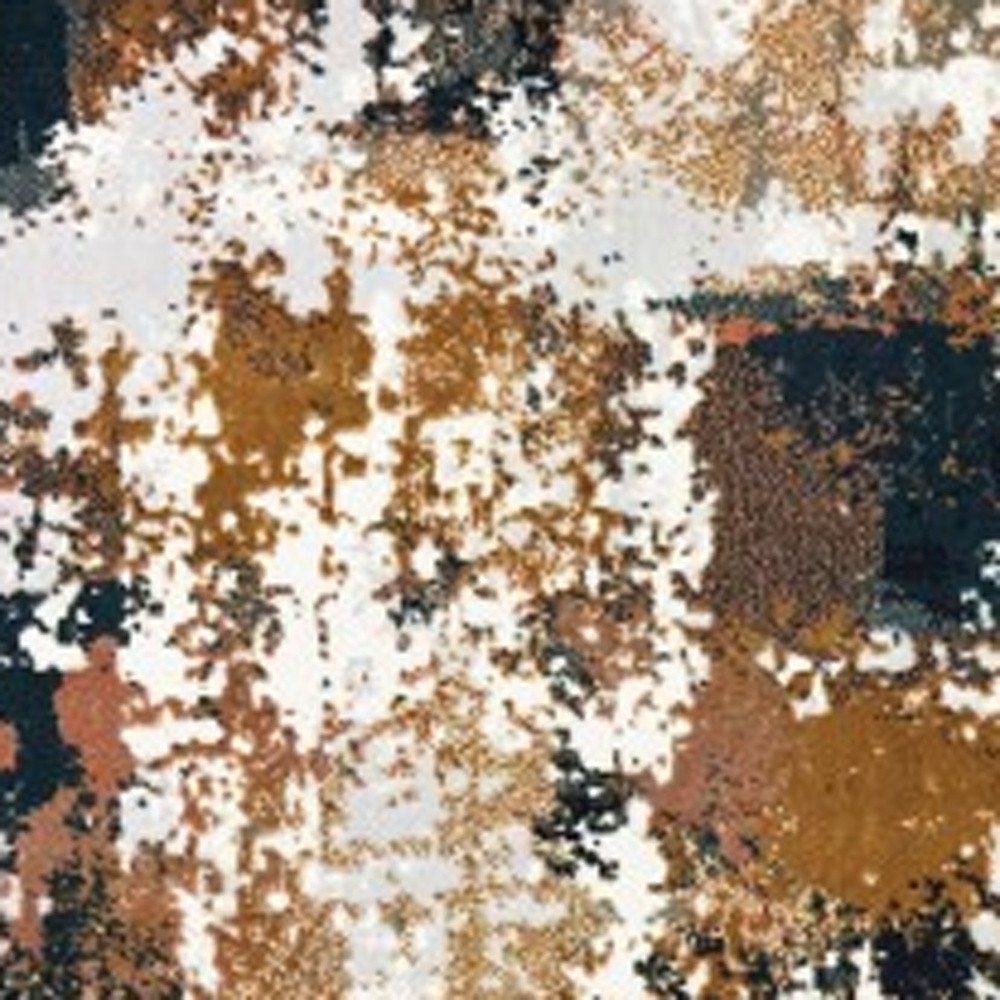 5' X 8' Ivory And Gray Abstract Area Rug