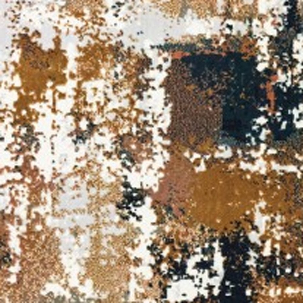 5' X 8' Ivory And Gray Abstract Area Rug