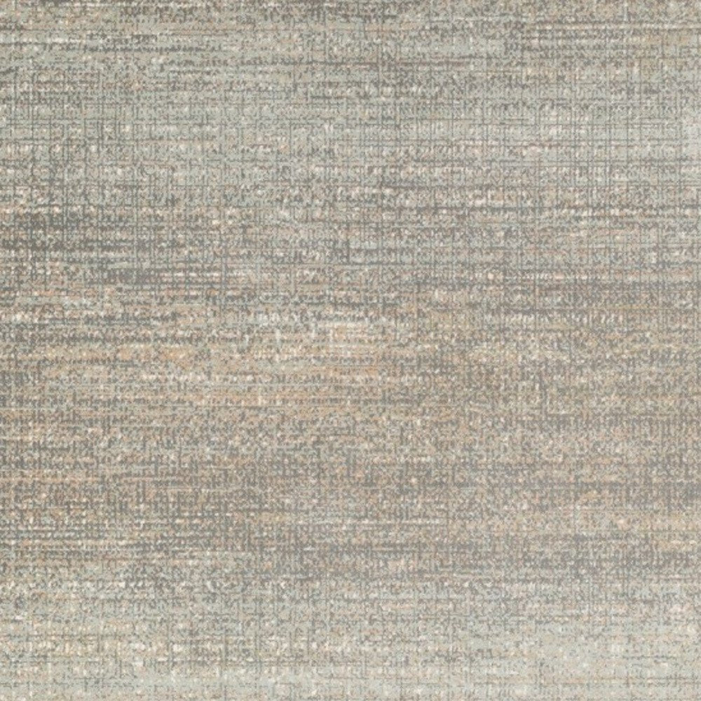 10' X 13' Gray And Green Abstract Distressed Area Rug