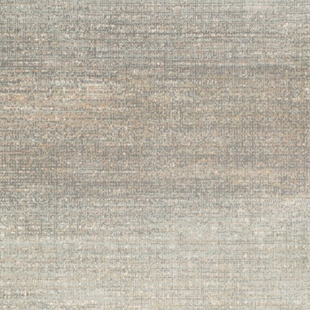 10' X 13' Gray And Green Abstract Distressed Area Rug