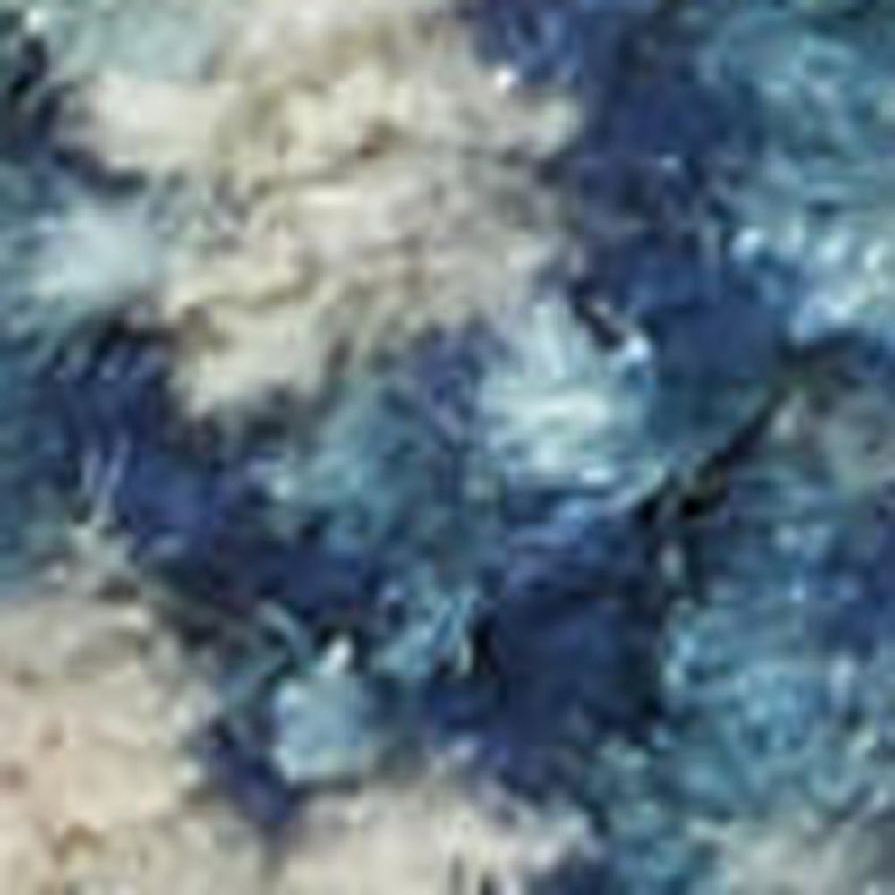 4' Blue And Ivory Southwestern Distressed Round Rug