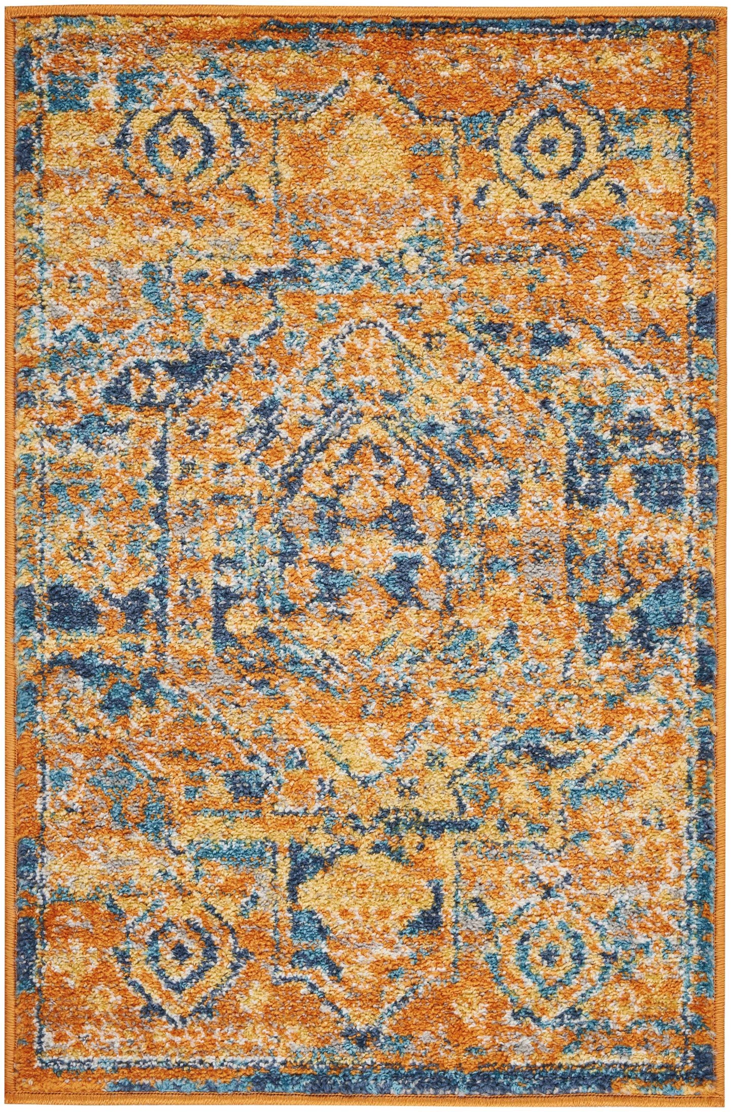 2' X 3' Gray Power Loom Area Rug