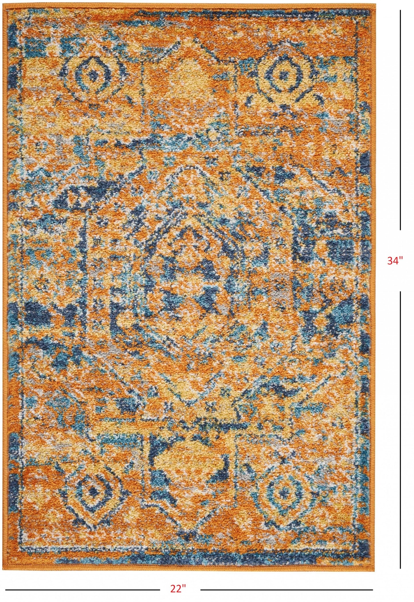 2' X 3' Gray Power Loom Area Rug