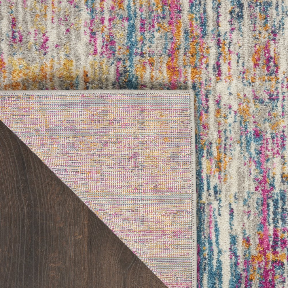 5' X 7' Ivory And Blue Abstract Area Rug