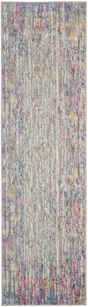 5' X 7' Ivory And Blue Abstract Area Rug