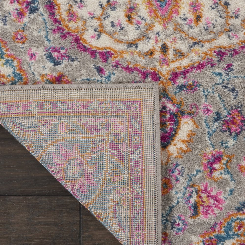 2' X 3' Gray And Ivory Medallion Area Rug