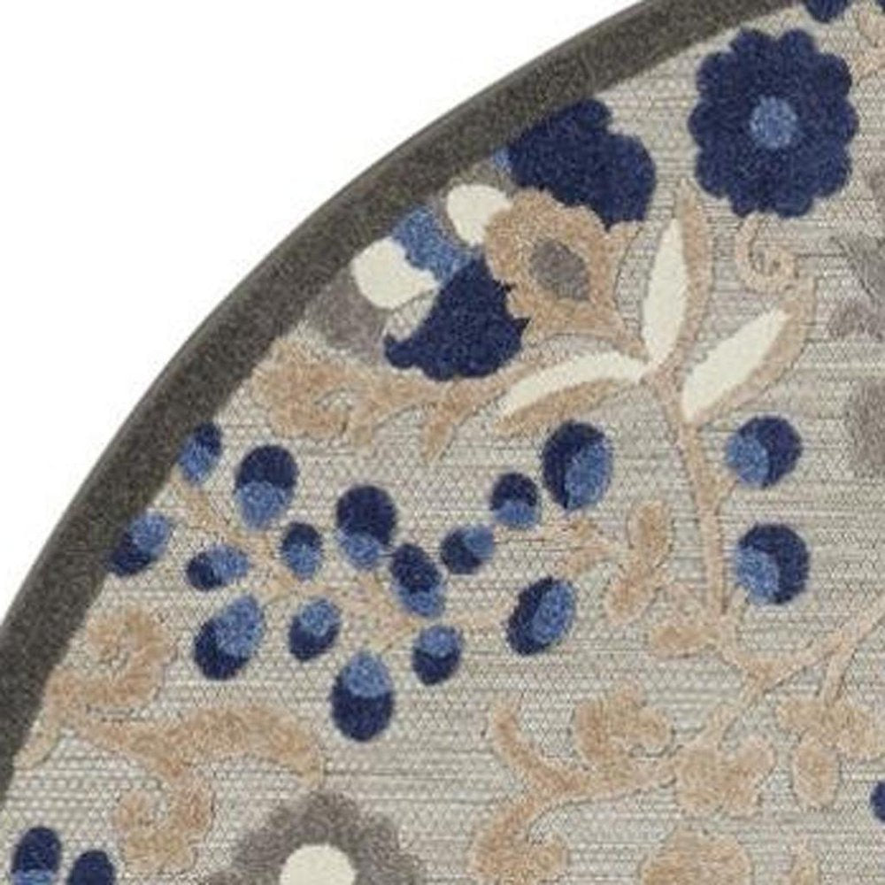 5' X 7' Yellow And Ivory Floral Medallion Area Rug