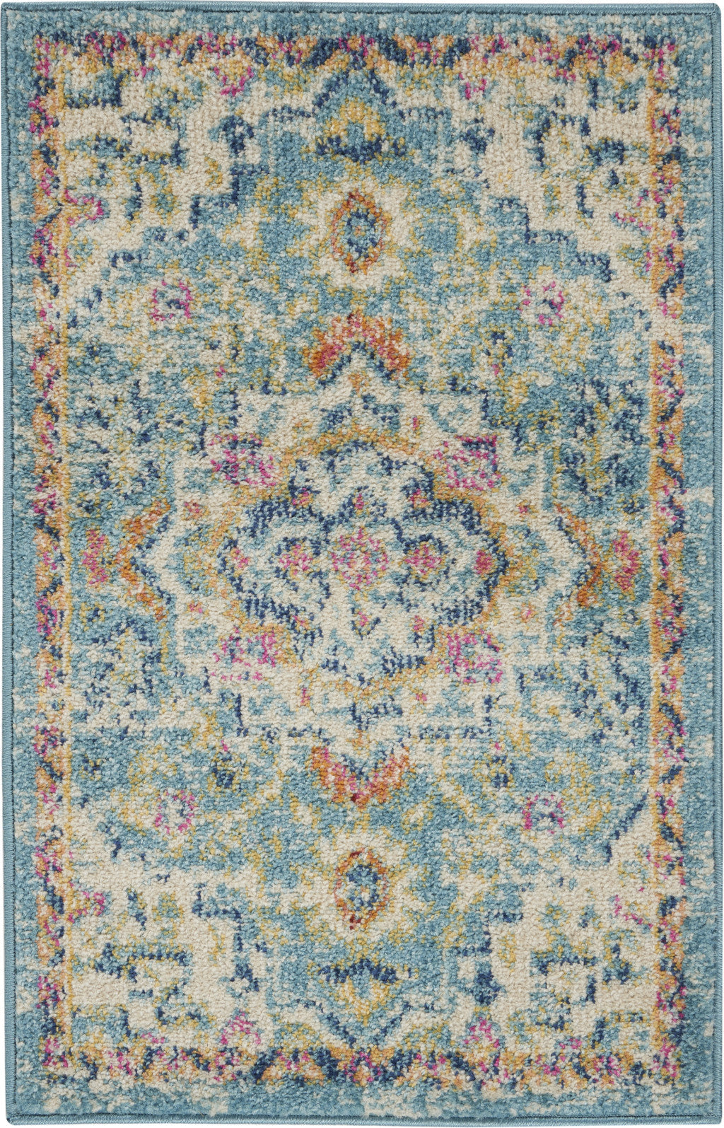 2' X 3' Gray Power Loom Area Rug