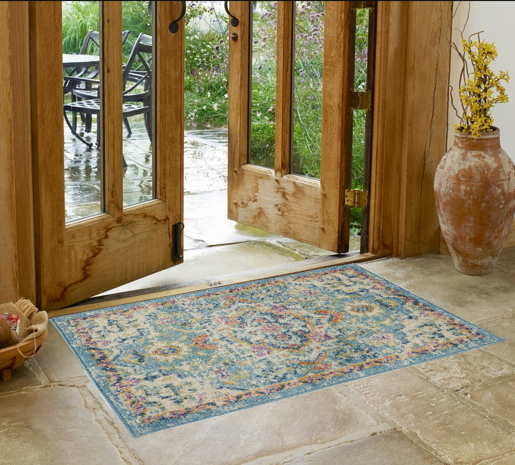 2' X 3' Gray Power Loom Area Rug