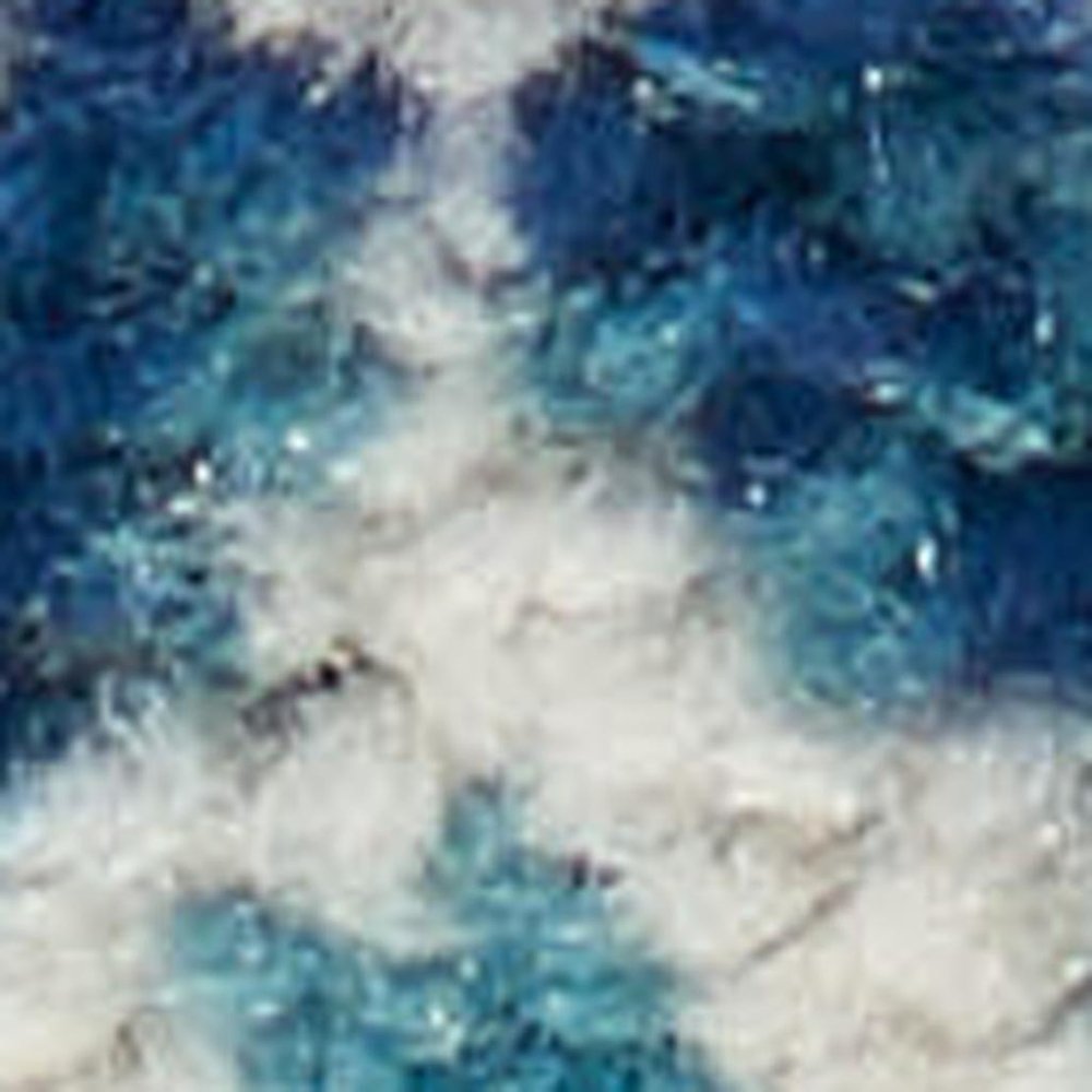 8' Navy Blue And Ivory Southwestern Runner Rug