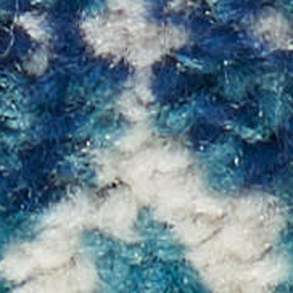 8' Navy Blue And Ivory Southwestern Runner Rug