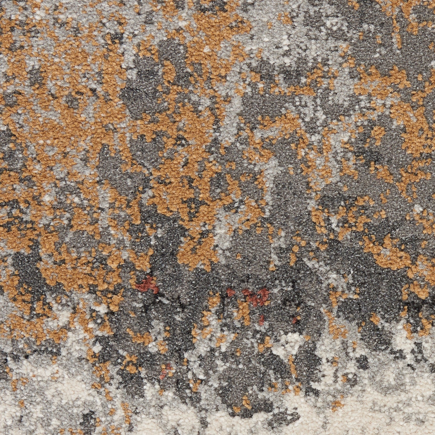 5' X 7' Yellow And Gray Abstract Area Rug