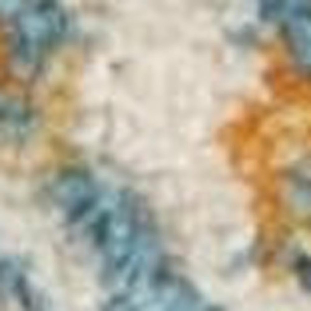 2' X 3' Blue And Ivory Medallion Distressed Area Rug