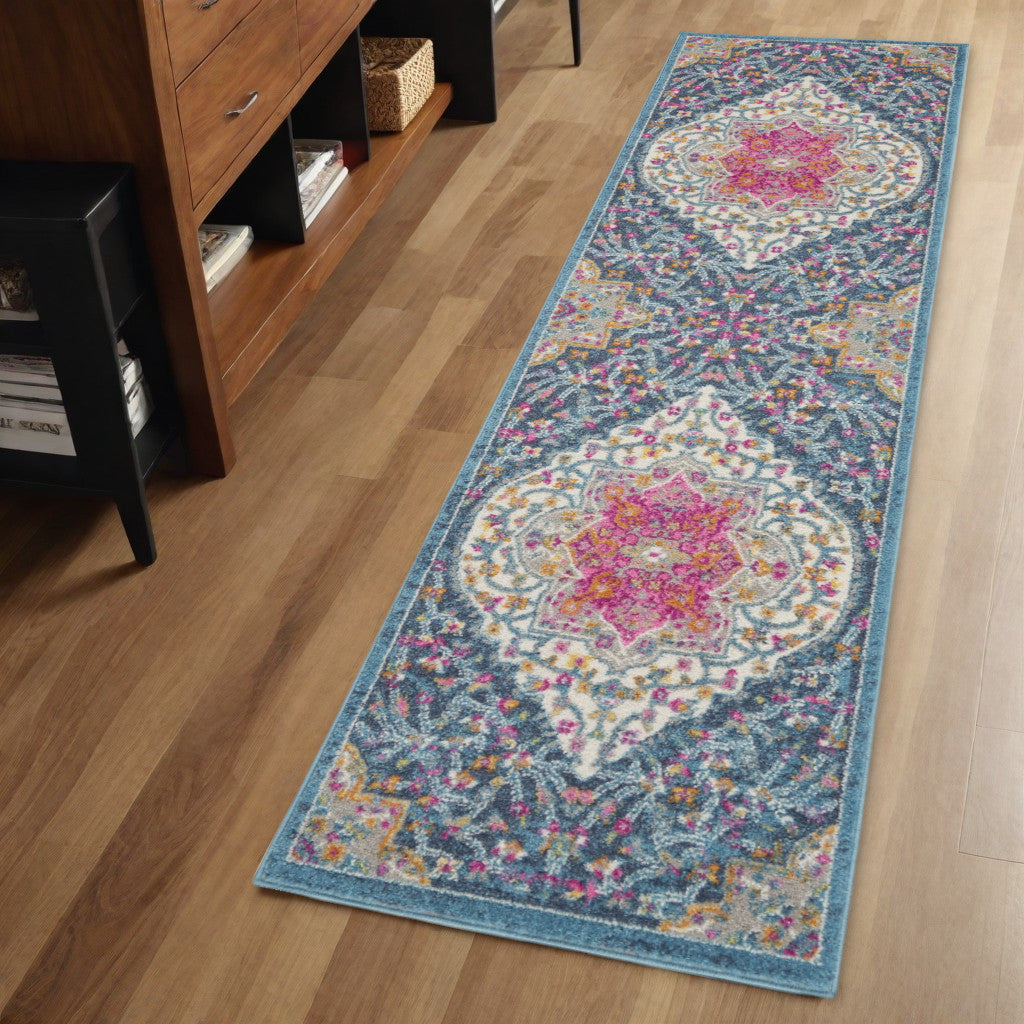 2' X 3' Teal Blue Power Loom Area Rug