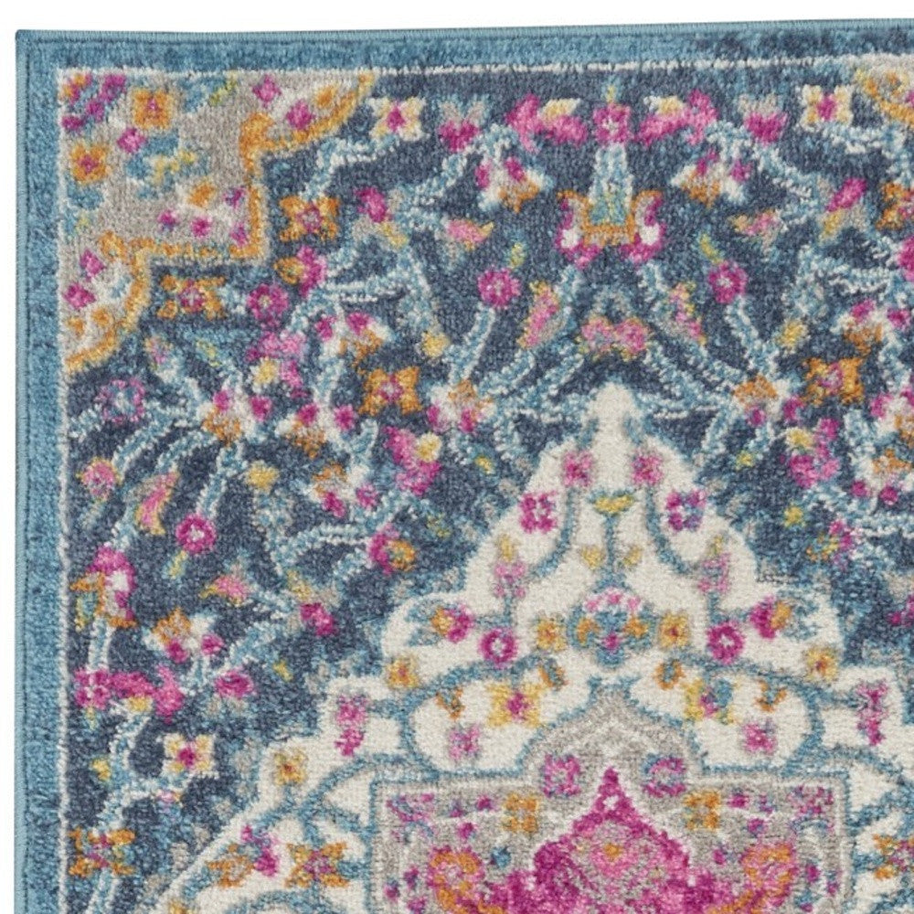 2' X 3' Teal Blue Power Loom Area Rug