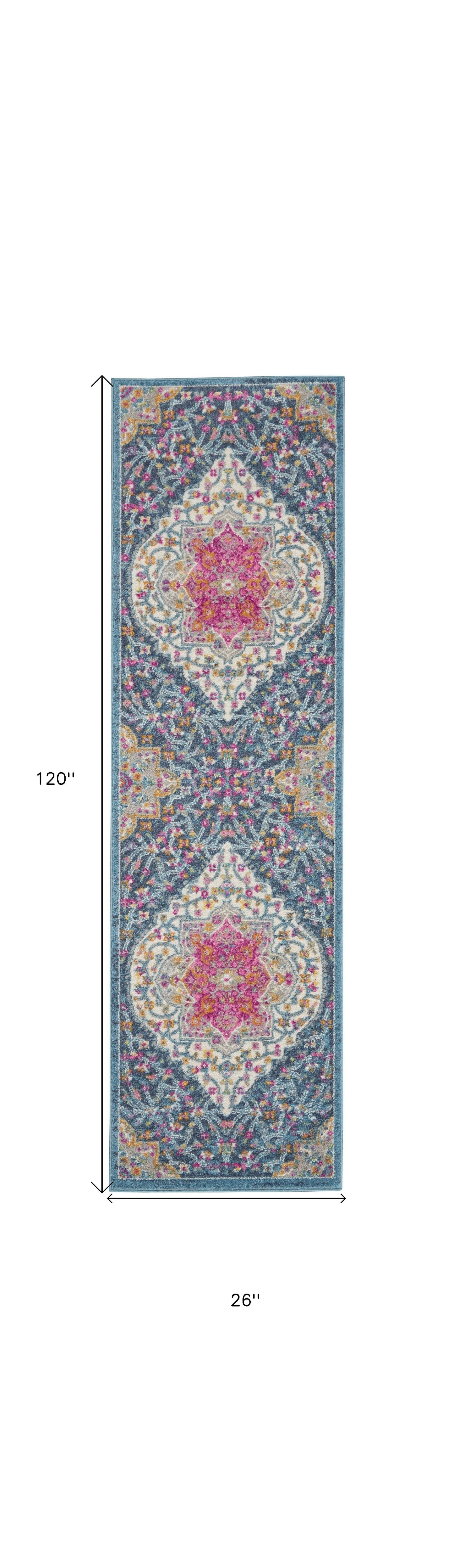 2' X 3' Teal Blue Power Loom Area Rug