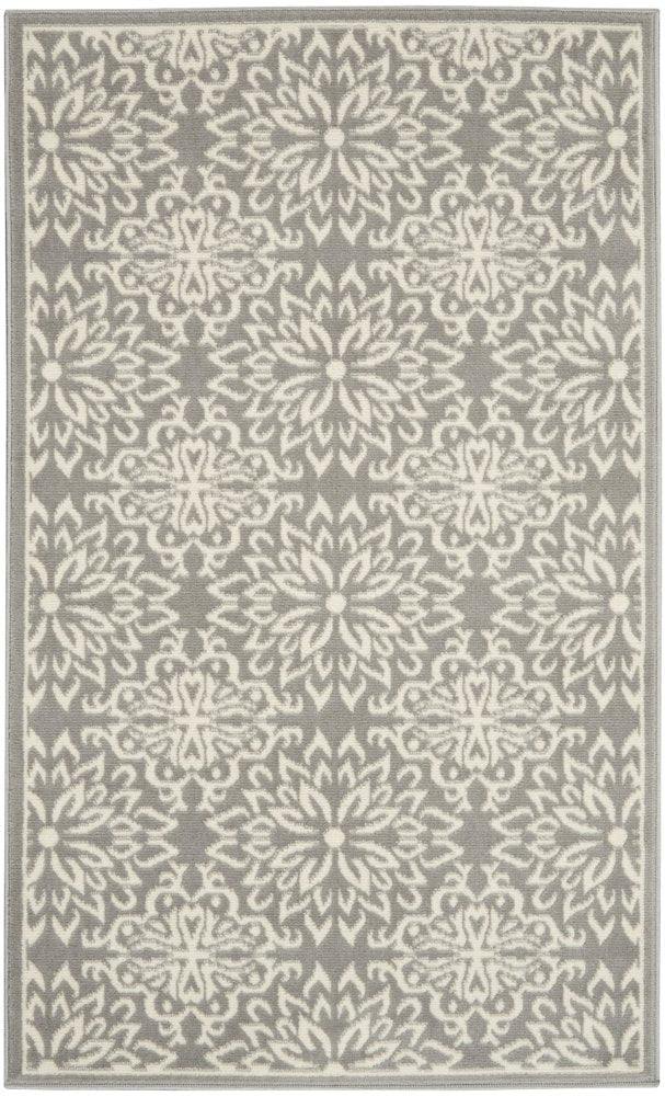 2' X 3' Blue And Ivory Medallion Distressed Area Rug
