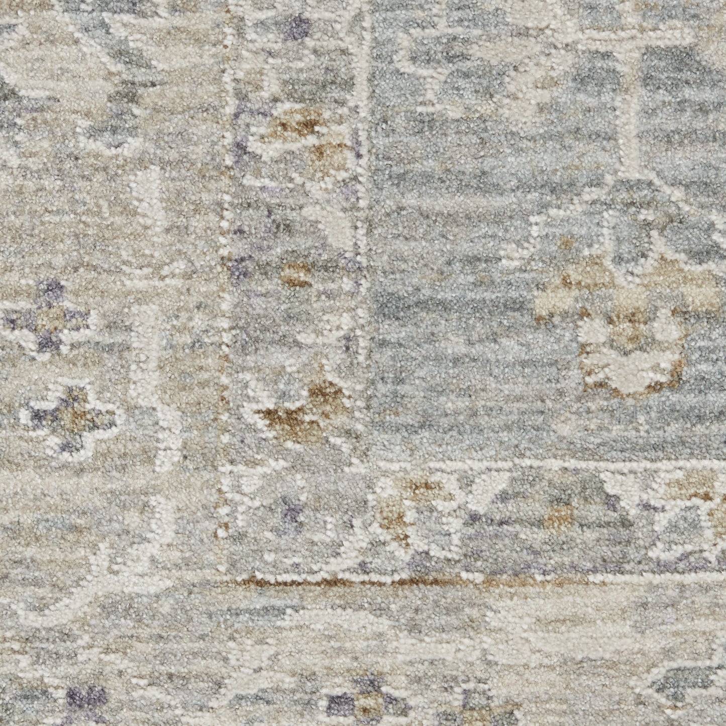 5' X 7' Blue And Orange Geometric Area Rug