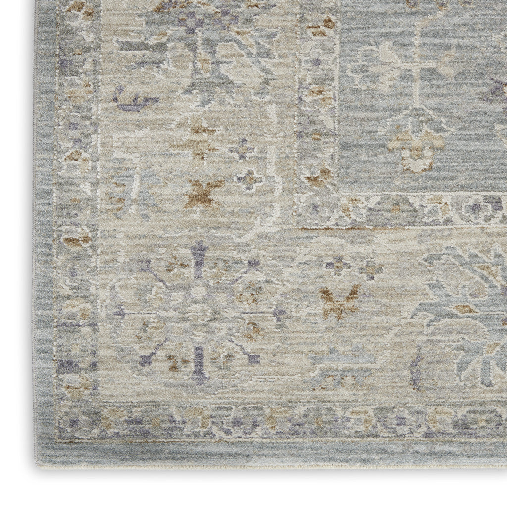 5' X 7' Blue And Orange Geometric Area Rug