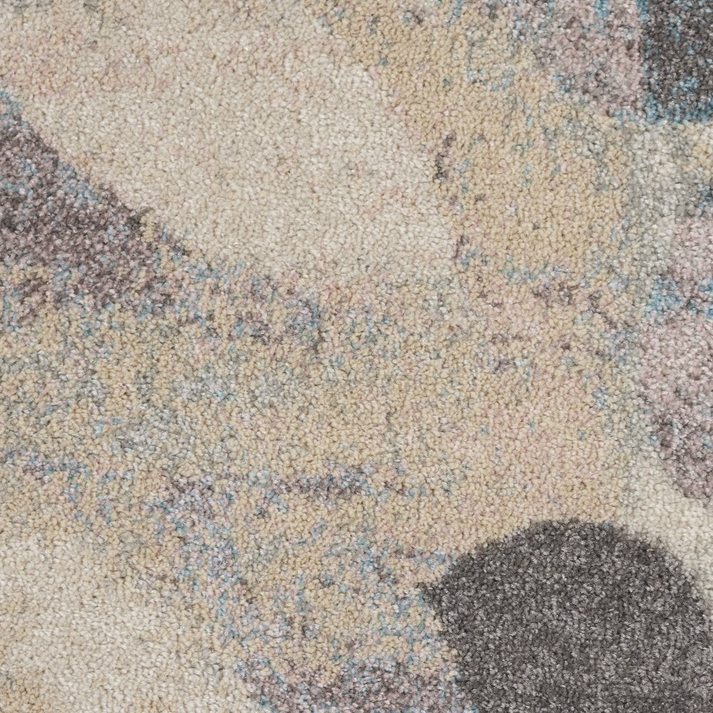 5' X 7' Gray Blue And Orange Tribal Area Rug